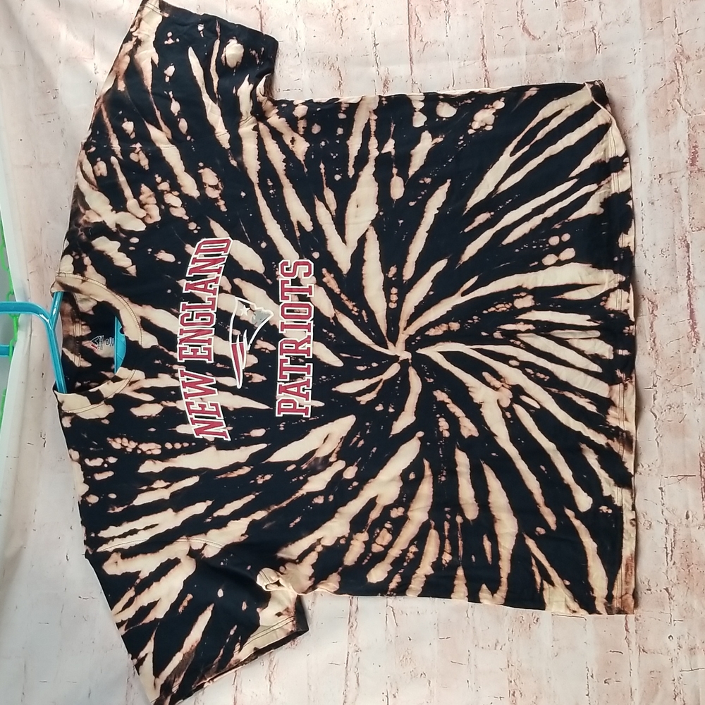 4XL Tie Dyed Majestic New England Patriots T-shirt
